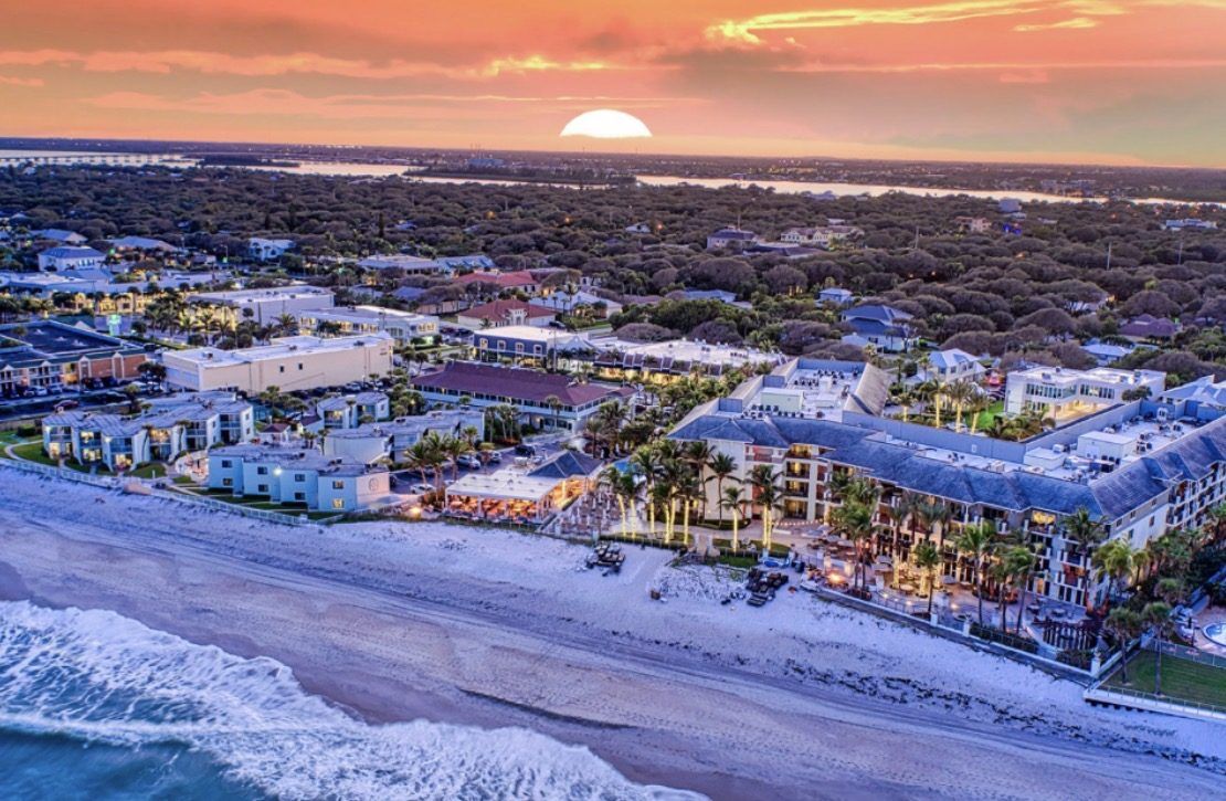 Vero Beach, Florida — aerial view of the coastline and beach